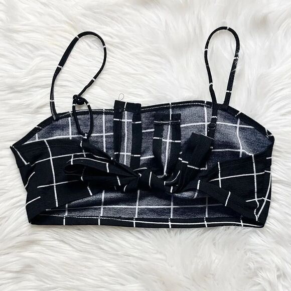 Checkered Crop Top and Skort Set Black & White Size Medium - Picture 4 of 6
